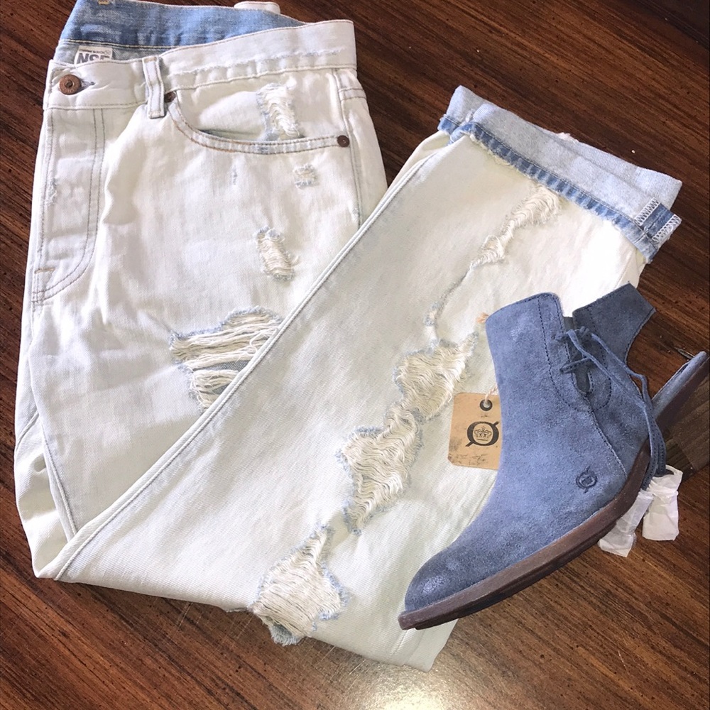Free People + NSF | Straight Slouch Boyfriend Jeans | 30